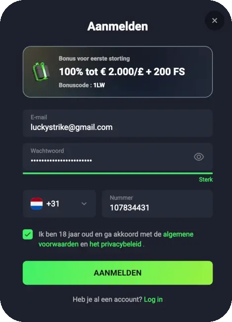 Luckywave registration